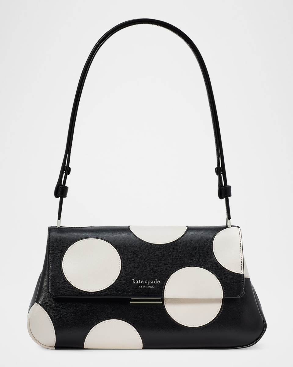 grace polka dot leather shoulder bag